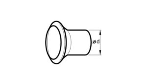 Kúpos csővég, O48mm – kipufogó alkatrész