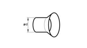 Tölcséres csővég, O60mm (263-009) – kipufogó alkatrész