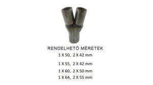 Univerzális kipufogócső elosztó Y, 1x60, 2x50 mm – kipufogó alkatrész